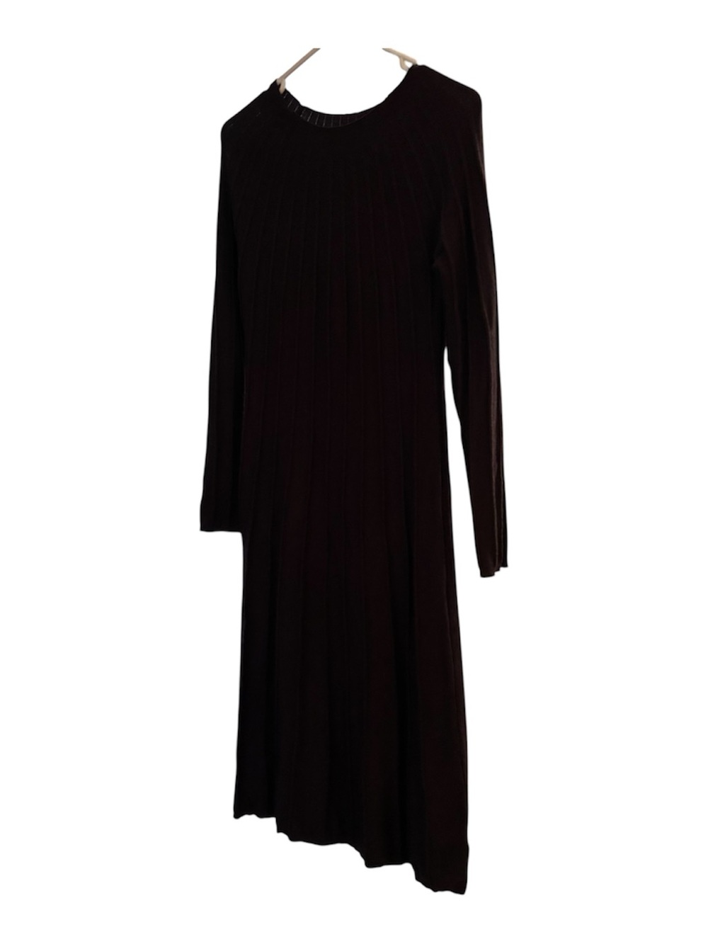 Brown Long Sleeve Knit Dress - Women